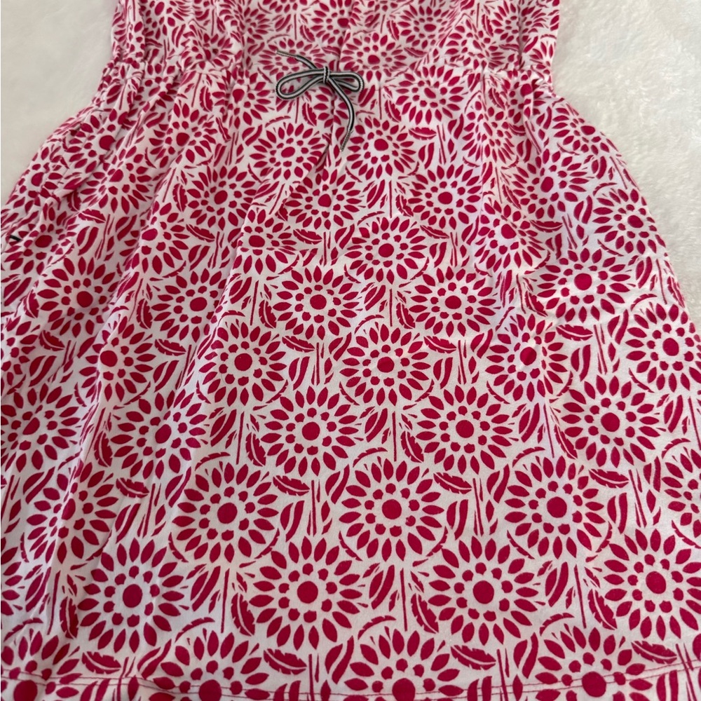 Lands’ End Pink Floral Swirl Girls Dress 14 - Picture 2 of 4